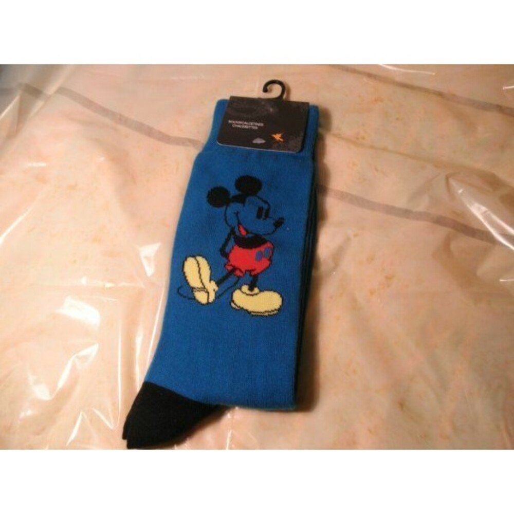 (LOT OF 2 PAIRS) NEW by DISNEY MICKEY MOUSE LONG SOCKS BLUE MEN SIZE 6-12
